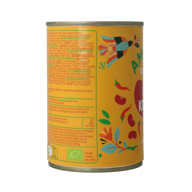 Judías rojas en salsa de chile bio 400 gramos