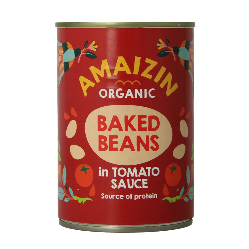 Amaizin Witte bonen in tomatensaus bio 400 Gram
