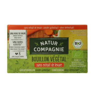 Natur Compagnie Caldo de verduras sin levadura bio 8 unidades