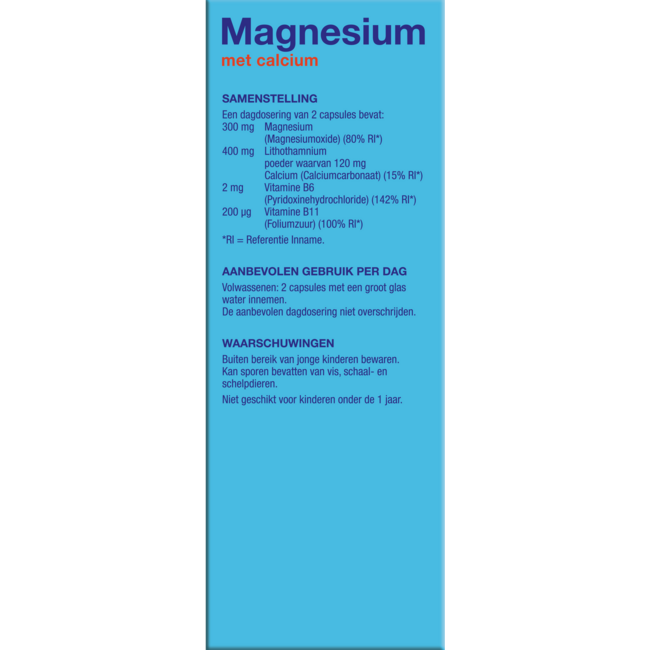 Zee magnesio calcio 40 Cápsulas