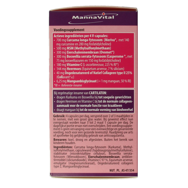 Mannavital Cartilaton 120 Vegetarische capsules