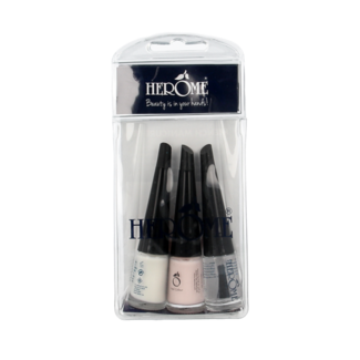 Herome French Manicure Set Mini 3 x 4ml 1 Set