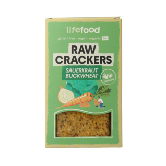 Lifefood Life Sauerkraut Buckwheat Crackers Raw Organic 90g