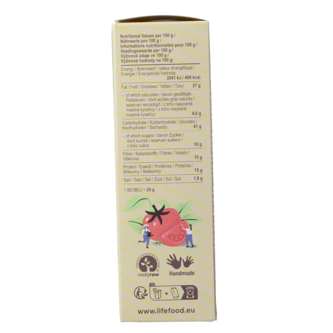 Lifefood Life crackers italianas raw bio 90 gramos