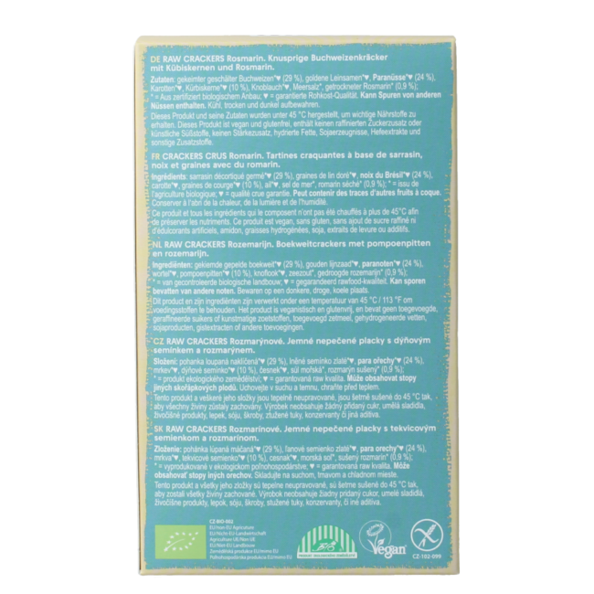Lifefood Life crackers romero raw bio 90 gramos