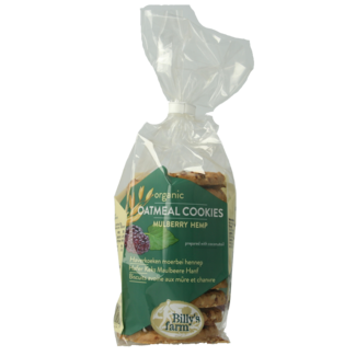 Billy's Farm Owsiane ciasteczka z morwą i konopiami bio 200 Gram