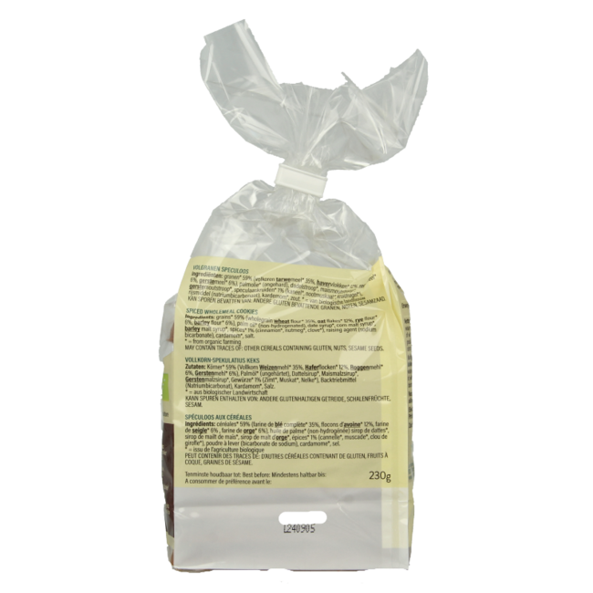Speculoos integral bio 230 gramos