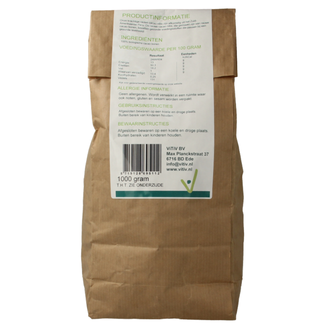 Vitiv Cacao nibs bio 1 Kilogramo