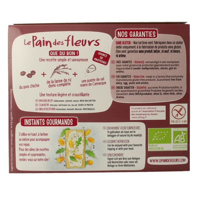 Chickpea crackers organic 150 Gram
