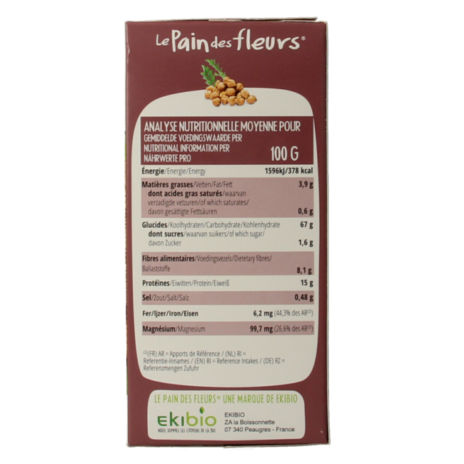 Crackers de garbanzos bio 150 gramos