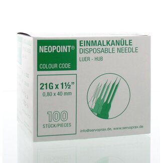 Neopoint Sterile Injection Needle 0.8 x 40mm 100 Pieces