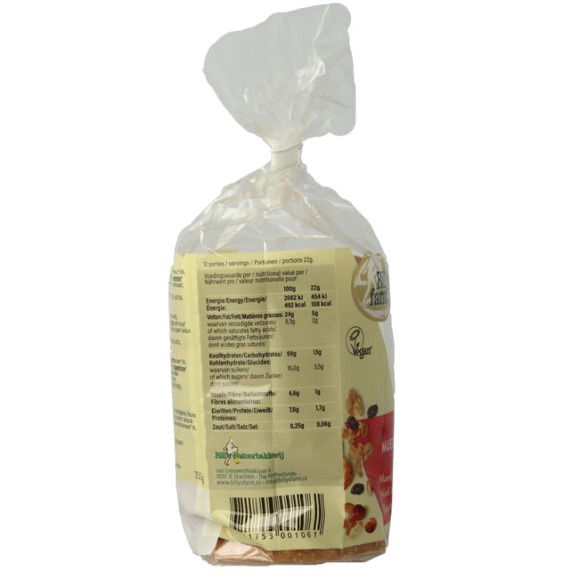 Galletas de muesli bio 250 gramos