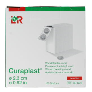 Curaplast Apósito redondo Sensitive 100 unidades