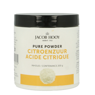 Jacob Hooy Pot d'acide citrique 200 Grammes
