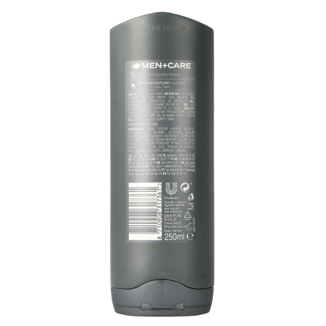 Gel de ducha Dove Men+Care Cool Fresh 250 ml