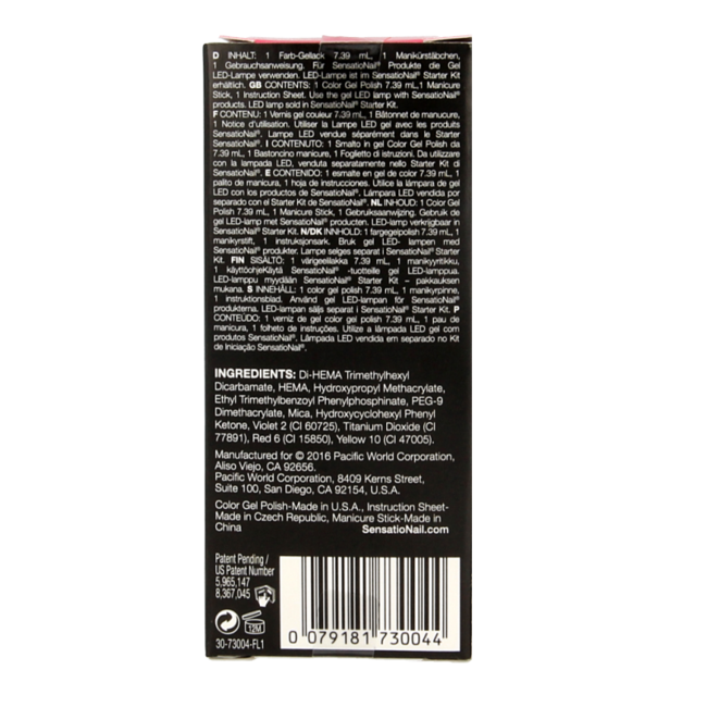 Sensationail Lakier żelowy Color tropical punch 7.4 Mililitra