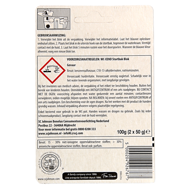 Canard-WC Bloc pour réservoir bleu duo 50 g