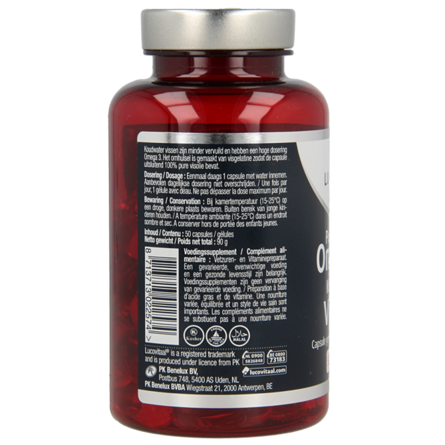 Koudwater visolie puur omega 3 50 Capsules