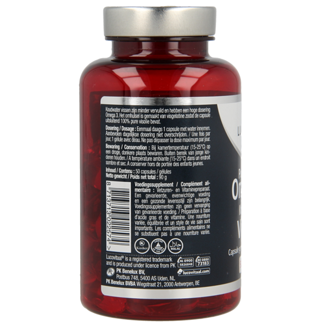 Olio di Pesce d'Acqua Fredda Puro Omega 3 50 Capsule