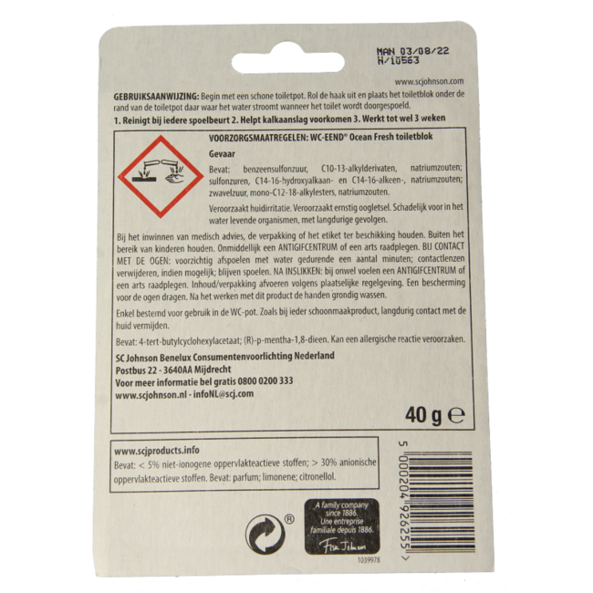 Duck Rim Block Ocean Fresh 40g