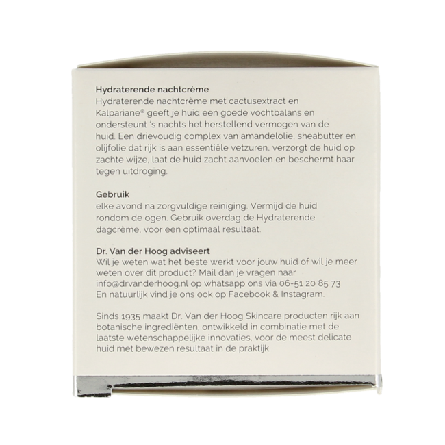 Dr. van der Hoog Nachtcreme hydraterend 50 Milliliter