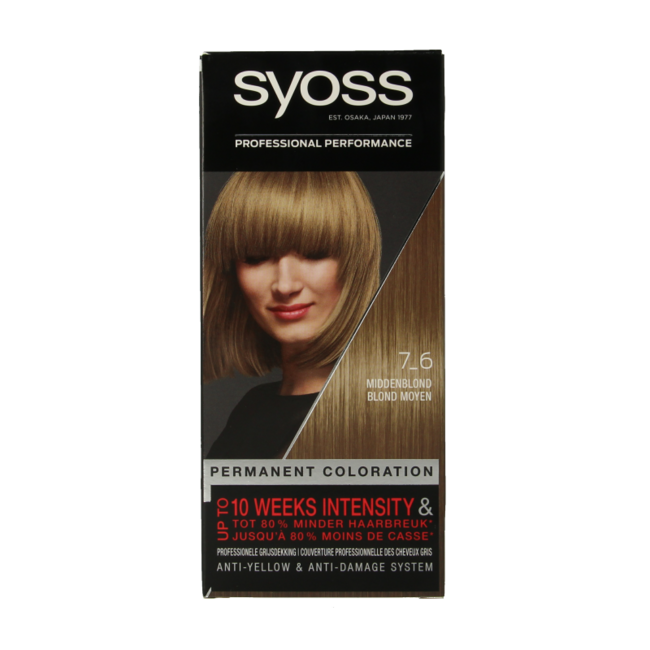 Syoss Color Basislinie 7-6 Mittelblond Haarfarbe 1 Set