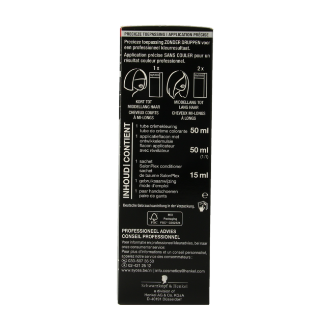 Syoss Color baseline 7-6 rubio medio tinte para el cabello 1 unidad