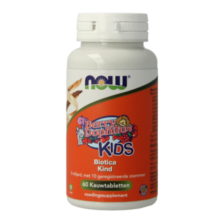 NOW Berry Dophilus™ Kids Probiotika Kinder 60 Kautabletten
