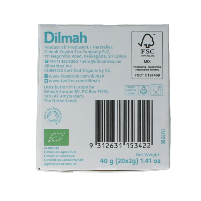 Dilmah Fruity minty delicious bio 20,00 bolsitas