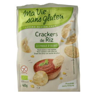 Ma Vie Sans Rijstcrackers met olijfolie glutenvrij bio 40 Gram