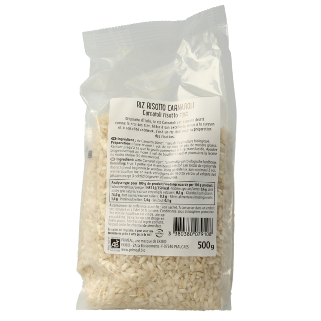 Primeal Arroz carnaroli blanco bio 500 gramos