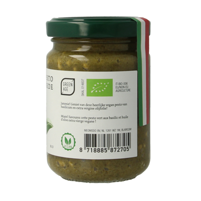 Greenage Organic green pesto 140 Gram
