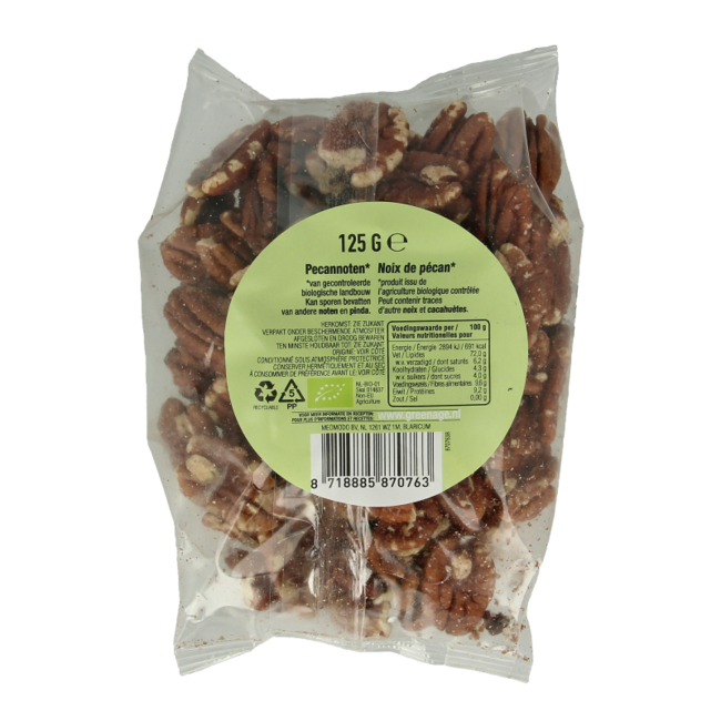 Nueces pecán crudas bio 125 gramos