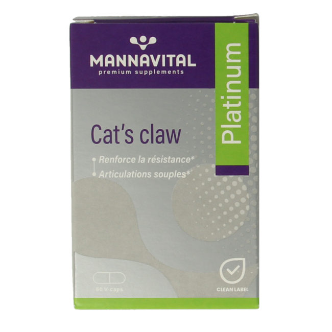 Mannavital Cat's claw platinum 60 cápsulas