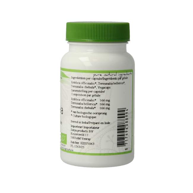Bio triphala bio 60 cápsulas vegetarianas