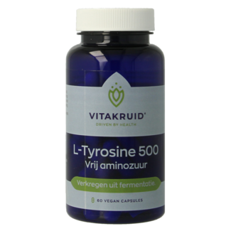 Vitakruid L-Tyrosine 500mg uit fermentatie 60 Vegetarische capsules