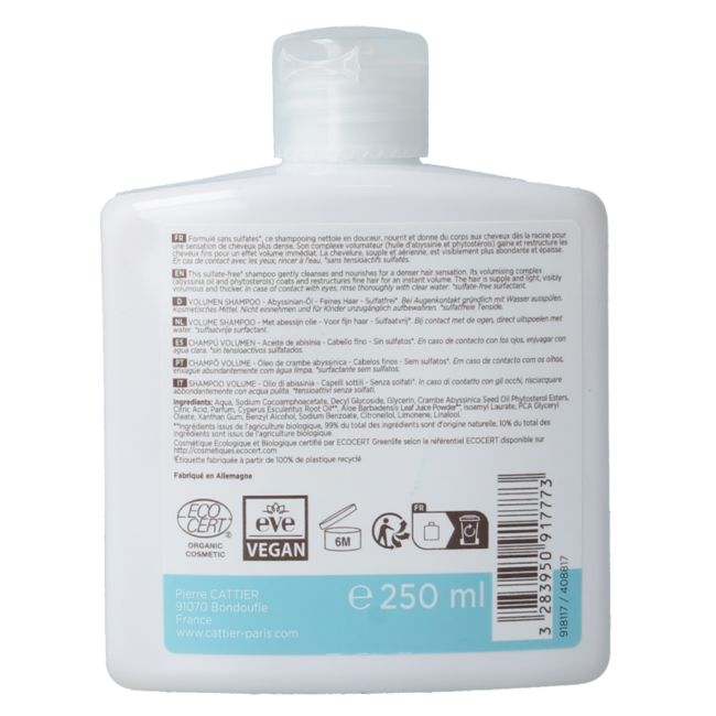 Cattier Shampoo Volumen 250 Milliliter