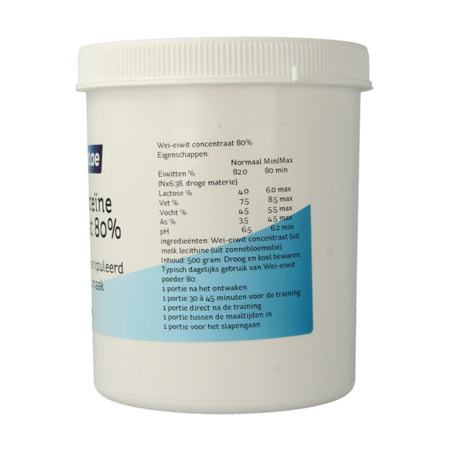 Nova Vitae Whey proteine concentraat 80% 500 Gram