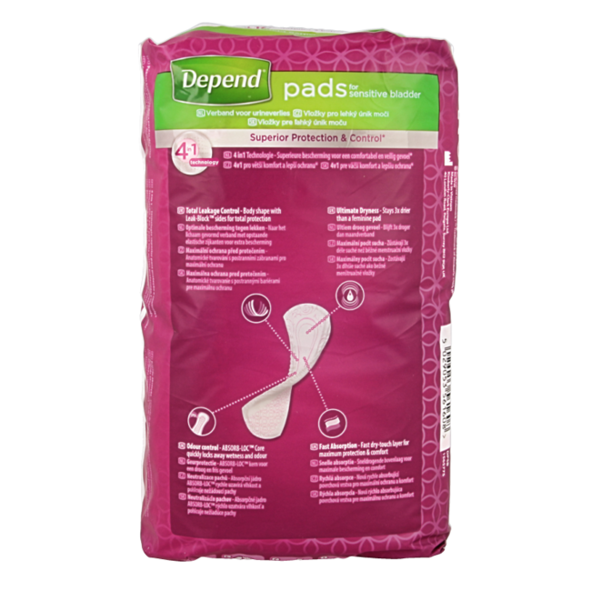 Depend Pad super 8 Pieces
