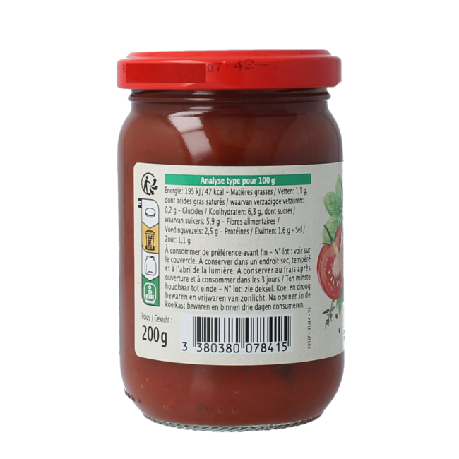 Primeal Salsa de tomate estilo provenzal bio 200 gramos