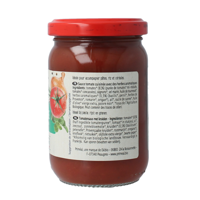 Primeal Salsa de tomate estilo provenzal bio 200 gramos