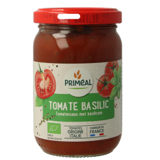 Primeal Salsa de tomate y albahaca bio 200 Gramos