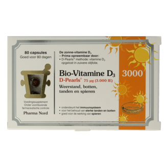 Pharma Nord Bio-Vitamina D3 3000 UI D-Pearls 80 Cápsulas