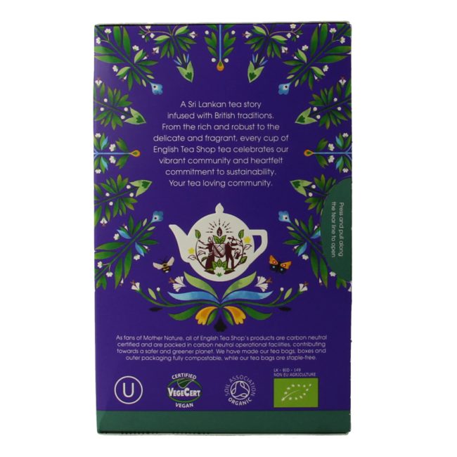 English Tea Shop Tè Nero Decaffeinato Biologico per la Colazione, 20 Bustine