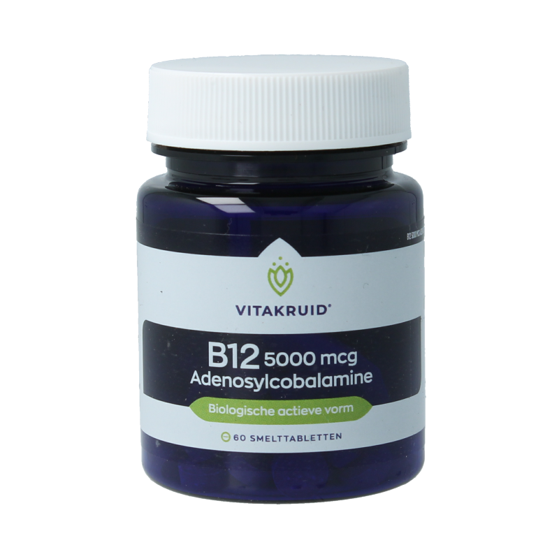 Vitakruid B12 5000 mcg Actief Adenosylcobalamine 60 Smelttabletten aanbieding