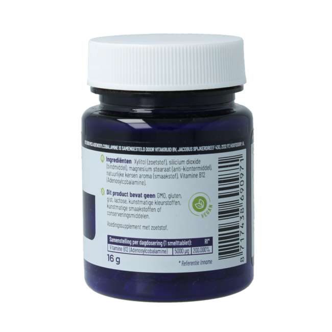 B12 5000 mcg Adenosilcobalamina Activa 60 Comprimidos Bucodispersables
