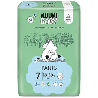 Muumi Baby Ökologische Windelhosen Größe 7 XL 16-26 kg 34 Stück