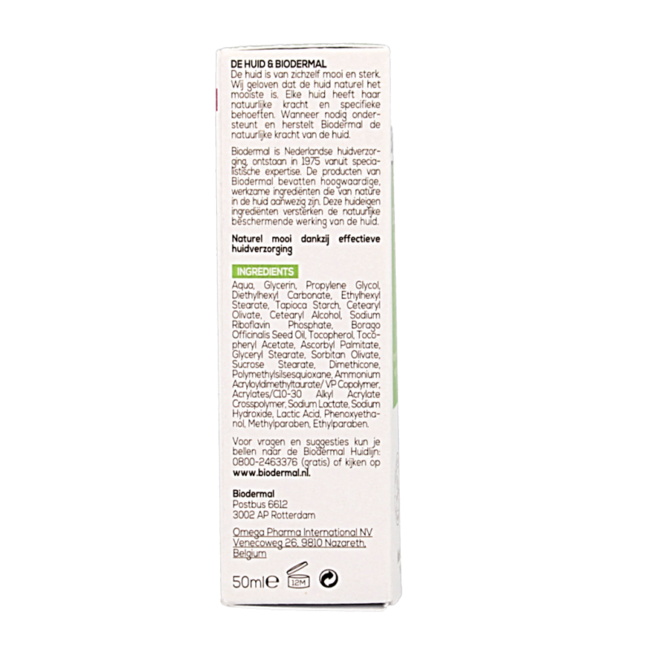 Biodermal Crema per Pelli Grasse e Miste 50 Millilitri