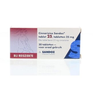 Sandoz Cinnarizine 25mg 30 Comprimidos