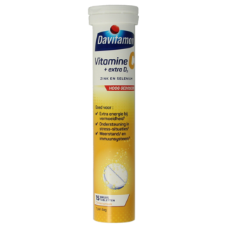 Davitamon Comprimidos efervescentes de vitamina C y D3 15 comprimidos efervescentes